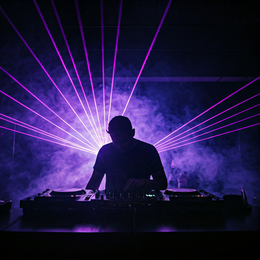 DJ performing in a dark club